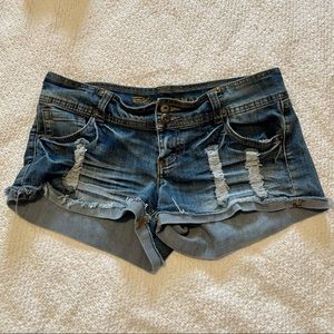 Blue Asphalt Distressed Shorts size 5